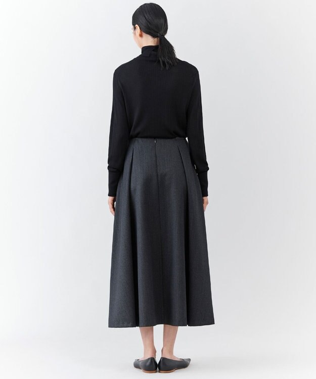 23区 【エステータ】CANONICO カバートクロス スカート チャコールグレー