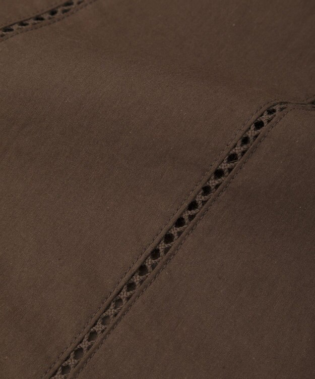 CRAFT STANDARD BOUTIQUE 梯子レースフード付きブラウス Brown