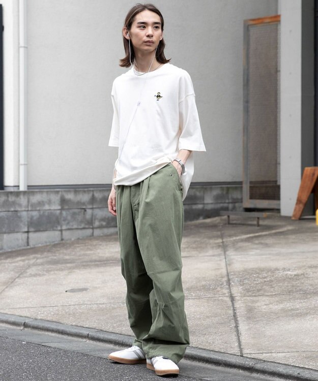 WEGO 【ユニセックス着用ITEM/綿100%/SMLサイズ展開】リラックスフィットワンポイントT（S） 柄2