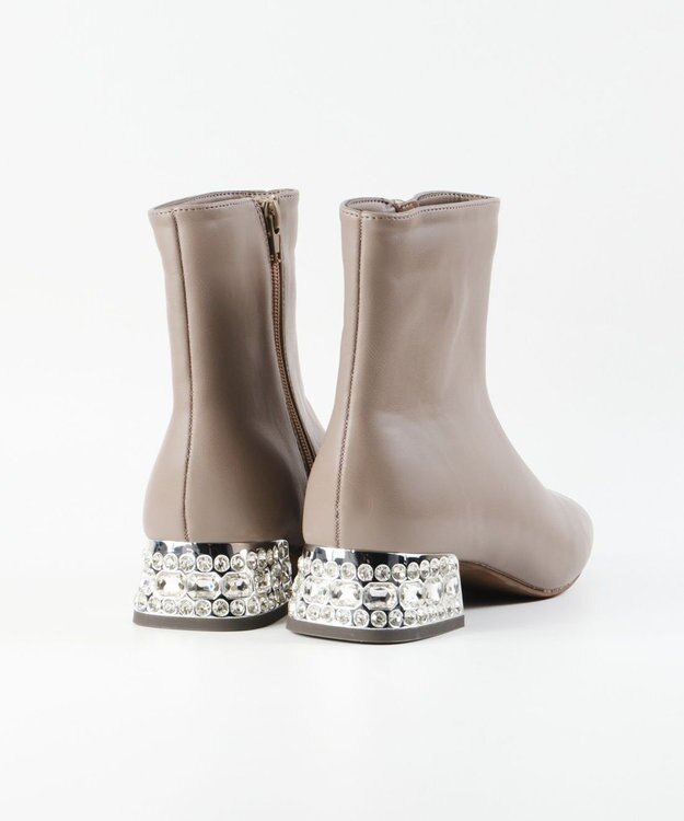 BONTRE 【MIONOTIS/ミオノティス】ビジューヒールブーツ/40712 オーク