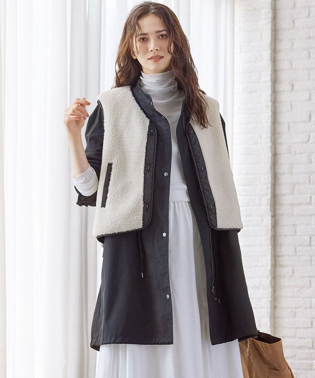 23区 S 【SLOW/一部店舗限定】マルチウェイ モッズコート ブラック系