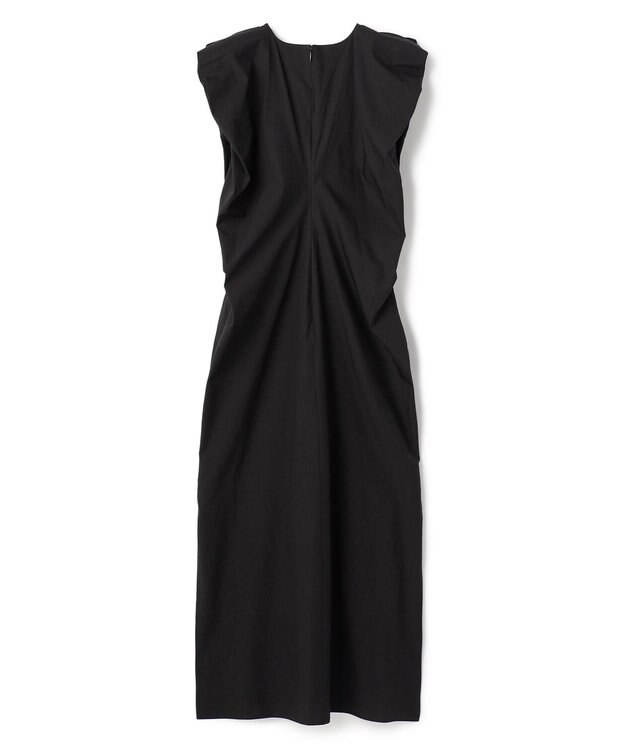 BEIGE， MALLOW / コットンタック バルーンスリーブドレス Black