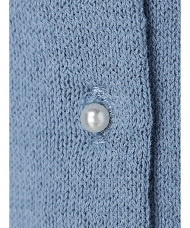 earth music&ecology 前後２ＷＡＹちびパールボタンカーディガン Blue