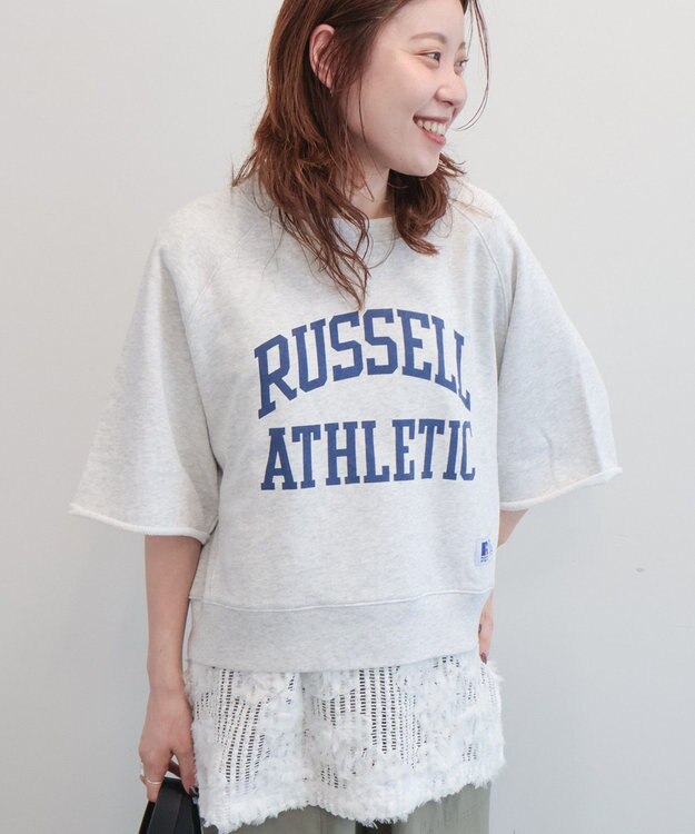 AMERICAN HOLIC 【RUSSELL】ロゴ半袖スウェット Gray Mixture