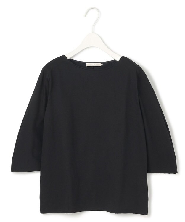 ICB 【接触冷感・UVケア・洗える】 コンフォートプレーティング デザインカットソー ブラック系