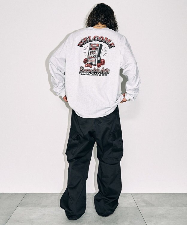 WEGO 【ユニセックス着用ITEM】ユニークモチーフBIGロンT グレー