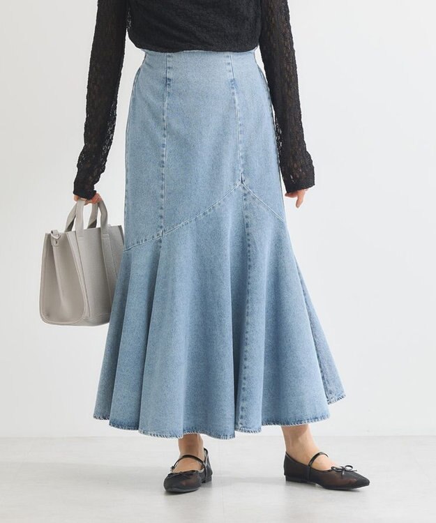 Green Parks ・ＥＬＥＮＣＡＲＥ　ＤＵＥ　デニムマーメイドスカート Light Indigo