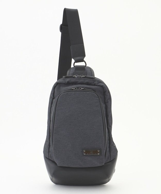 JOSEPH ABBOUD 【軽量/コンパクト】インターレースカルゼ ボディーバッグ グレー系