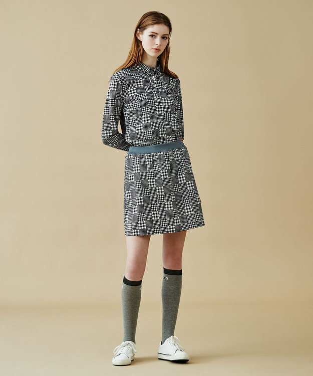 クラシカルで上品！【WOMEN】【ストレッチ・撥水】チェック柄 台形