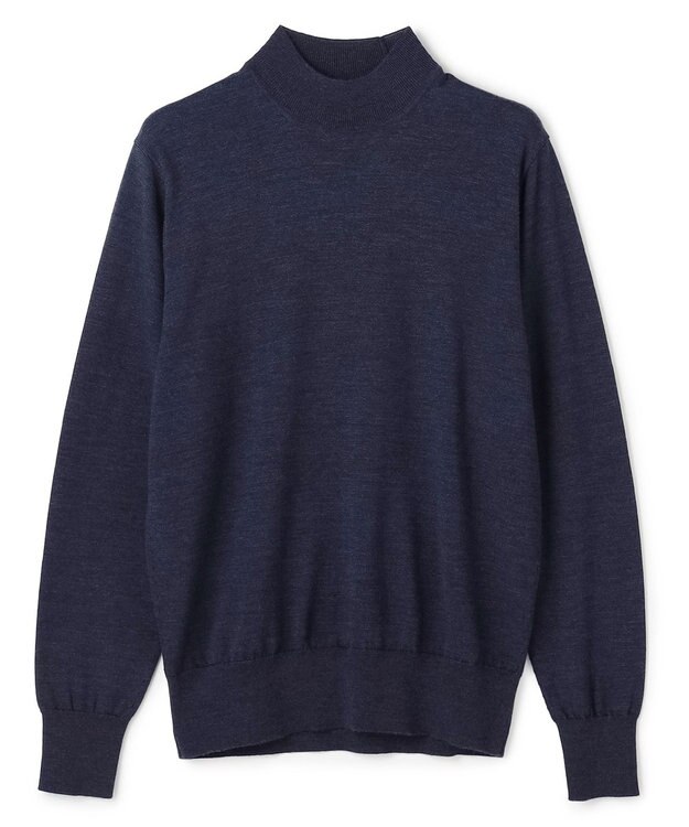 JOSEPH HOMME 【HIGH GRADE LINE】ヤマガタメリノ　モックネックニット ネイビー系