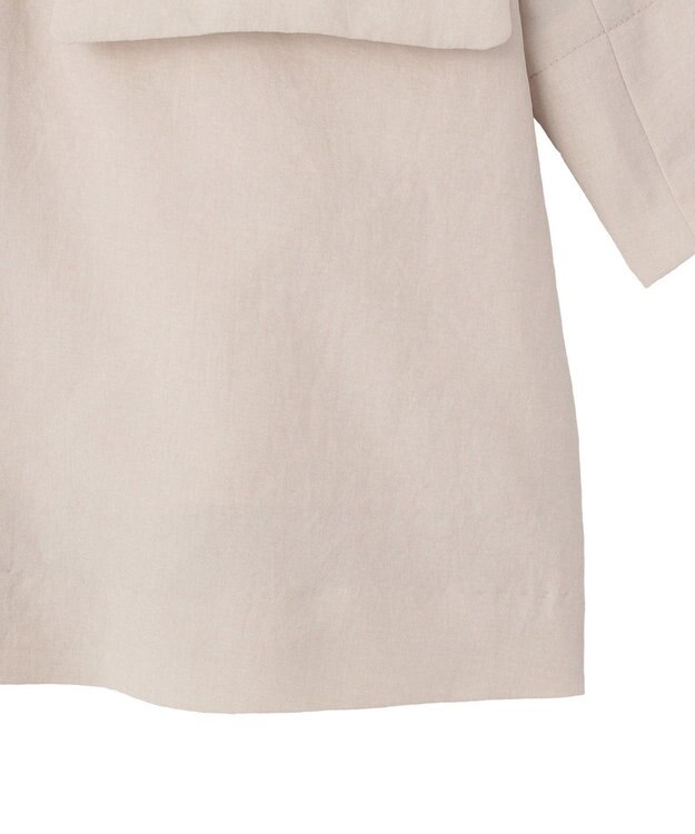 YECCA VECCA マシンウォッシャブルリネンライクジャケット Light Beige