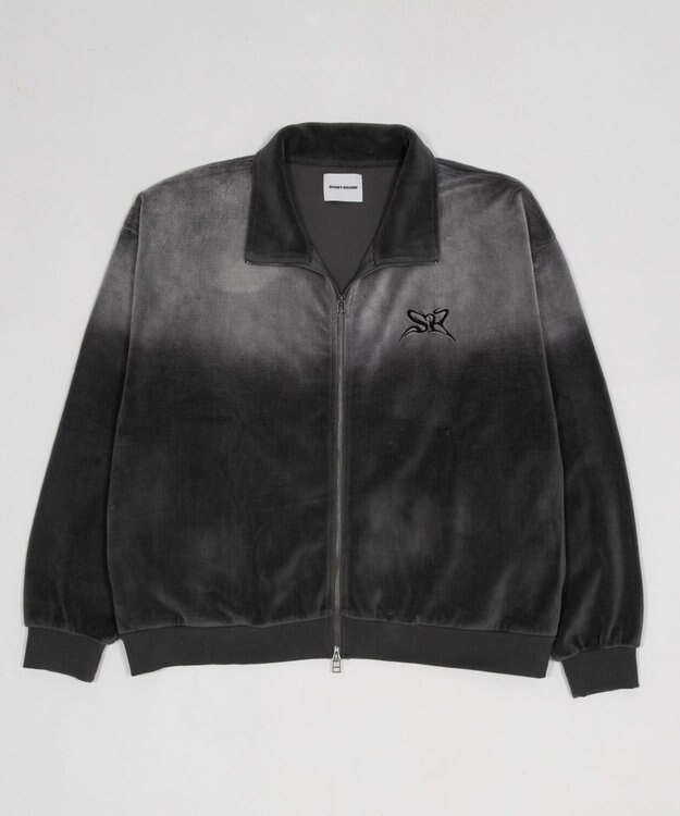 WEGO 【ユニセックス着用ITEM】ブリーチロゴベロアトラックジャケット グレー