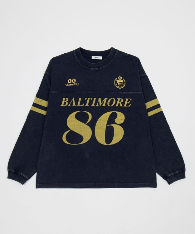 WEGO 【ユニセックス着用ITEM】ナンバリングT（長袖） ネイビー