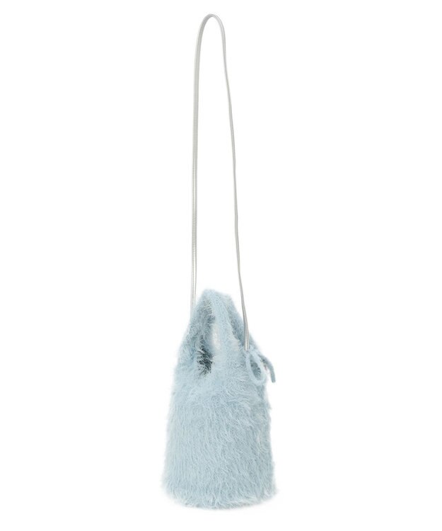 Green Parks ・モヘアライクニットリボンバッグ Light Blue