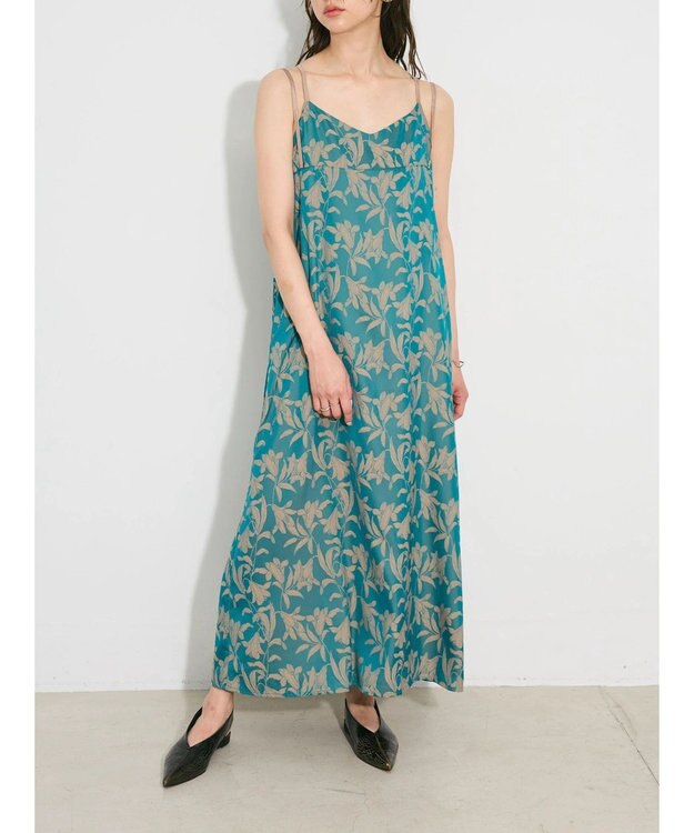 Green Parks ウ゛ィンテージフラワージャガードキャミワンピース Flower