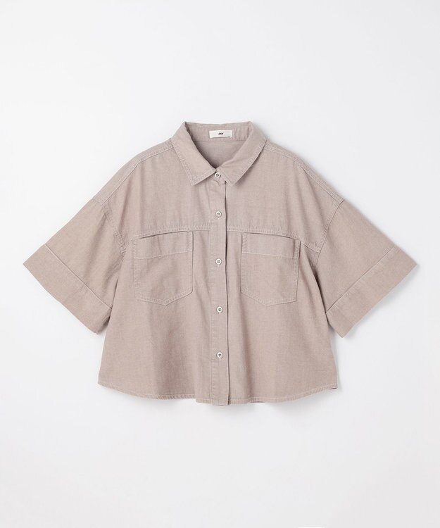 ANY L ライトオンスデニムシャツ ベージュ