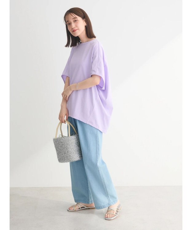 Green Parks 冷っとすずやか　バックバルーンフレンチプルオーバー Lilac