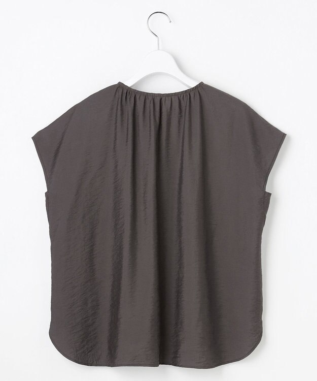 自由区 S 【セットアップ対応】エアリーツイルプルオーバー ブラウス ブラウン