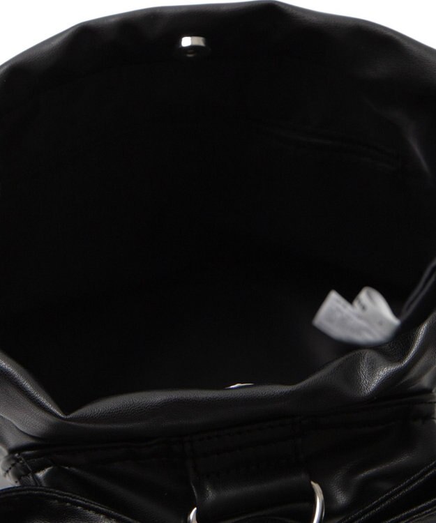 WEGO チャーム付きハトメリボンショルダー ブラック