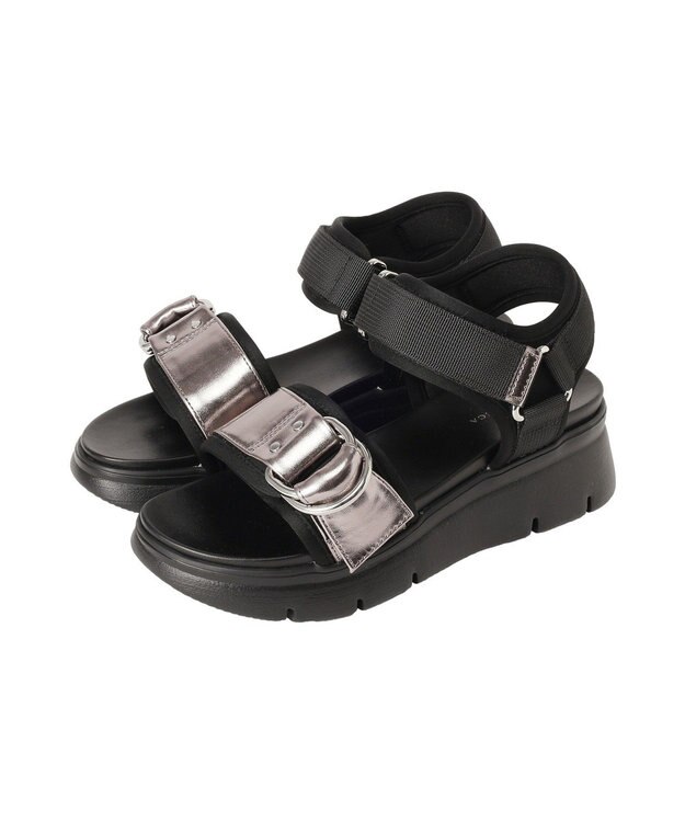 YECCA VECCA バックルスポーツサンダル Black