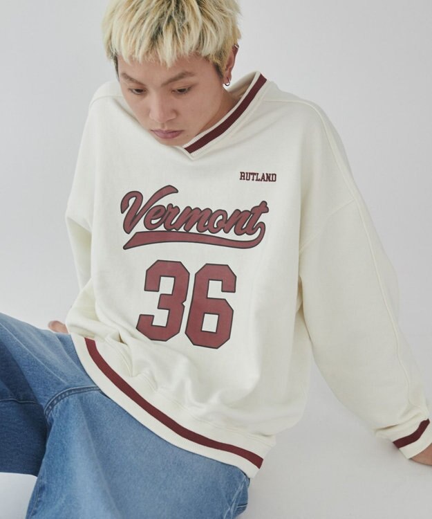 WEGO 【ユニセックス着用ITEM】ナンバリングプルオーバー オフホワイト