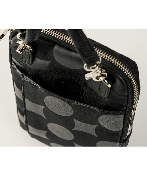 MIYABIYA La quoh with kirakaracho 南蛮七宝ベーシックプリント ミニポシェット 玄(ブラック)