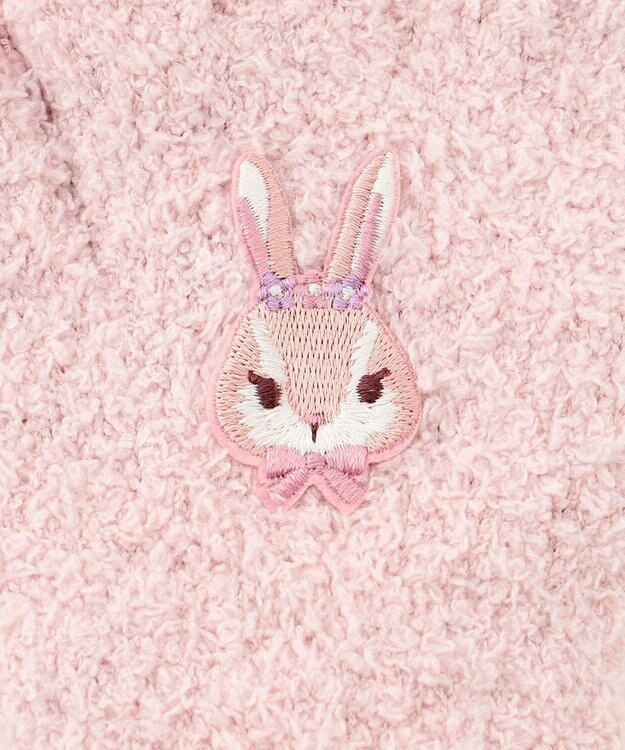 ANY KIDS アニマル 刺繍 手袋 ピンク×ウサギ