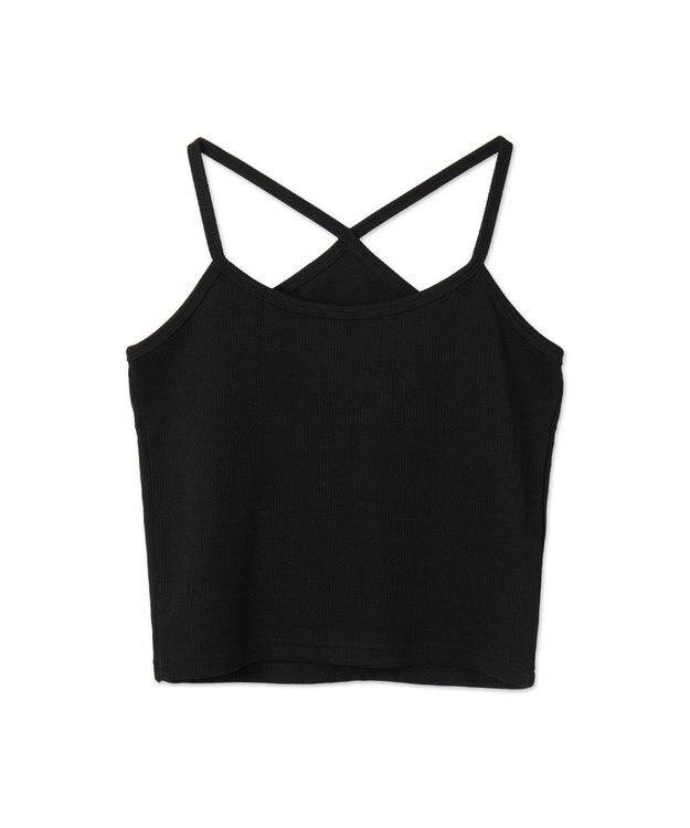 WEGO 【2点SET】ワンポイント刺繍キャミセットカーデ ブラック