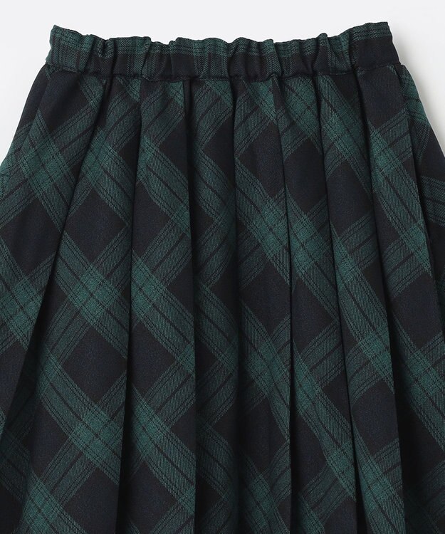ANY KIDS チェックプリーツスカート グリーン系チェック