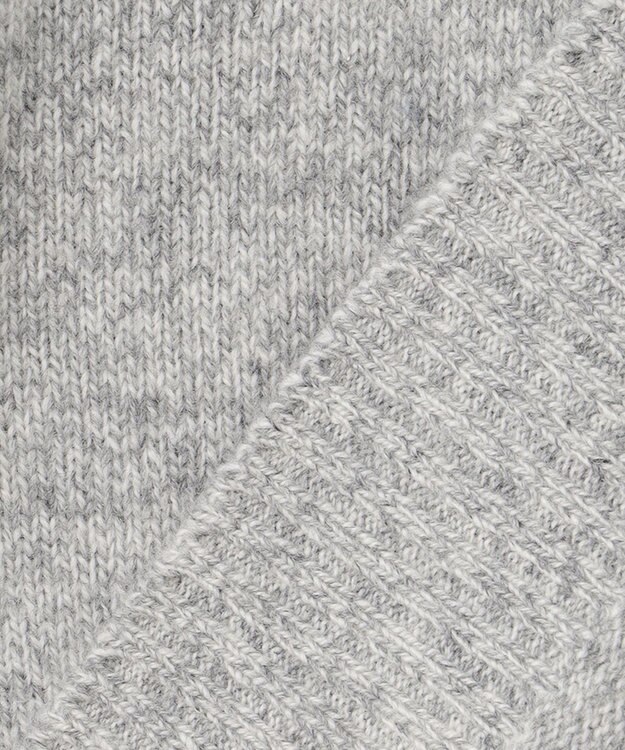 J.PRESS MEN 【Cash Lamb's Wool】ケーブルハーフジップ ニット ライトグレー系