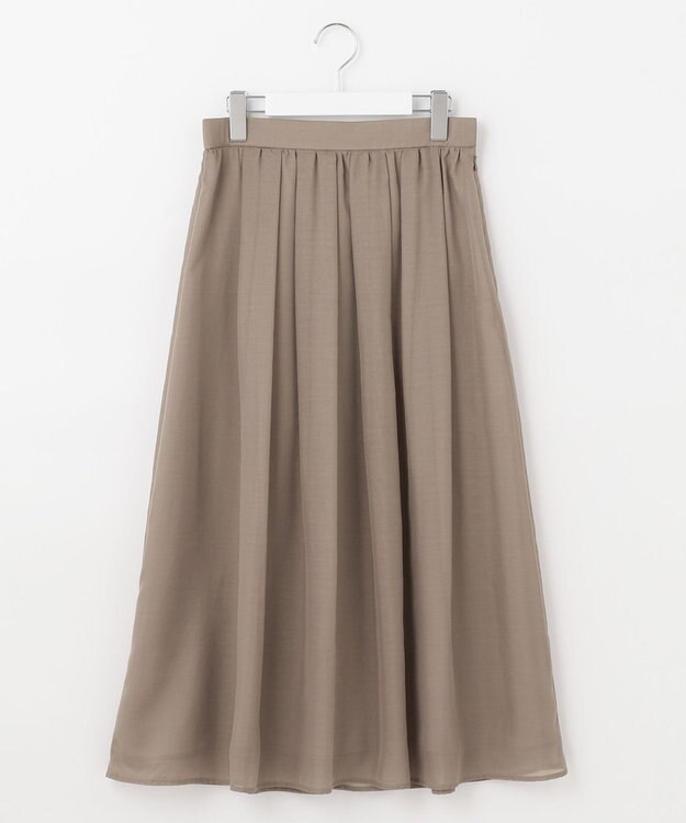 J.PRESS LADIES 【洗える】ブライトスパンボイルAタック スカート ブラウン系