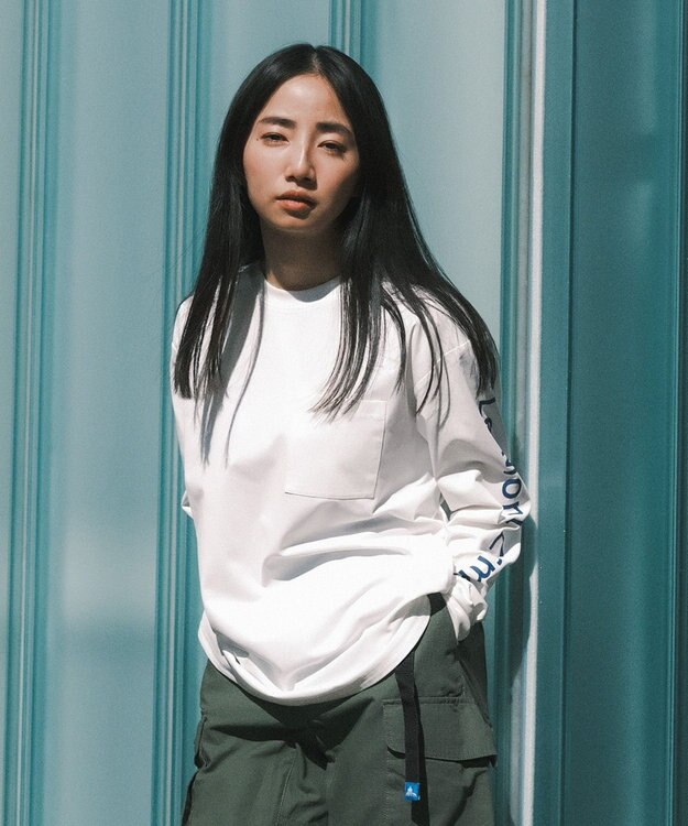 SHARE PARK LADIES 【UNISEX】吸水速乾 ショルダーロゴロングスリーブTシャツ（S・Mサイズ） ブラック