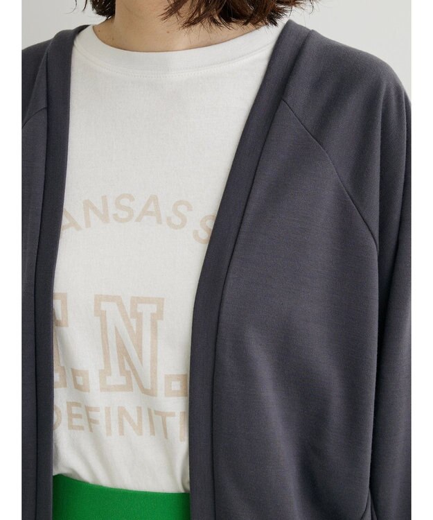 Green Parks ドルマン袖トッパーカーディガン Dark Gray