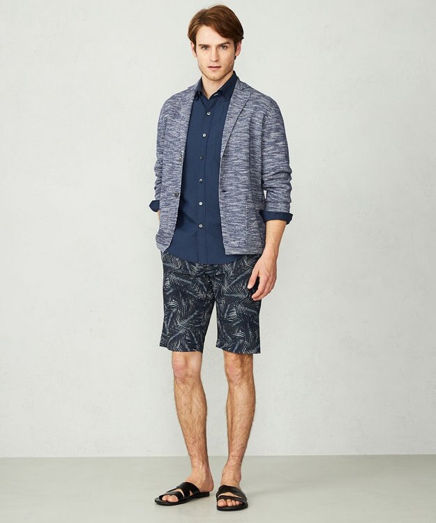 JOSEPH ABBOUD 【サスティナブル】スラブギマ カーディガン ブルー系