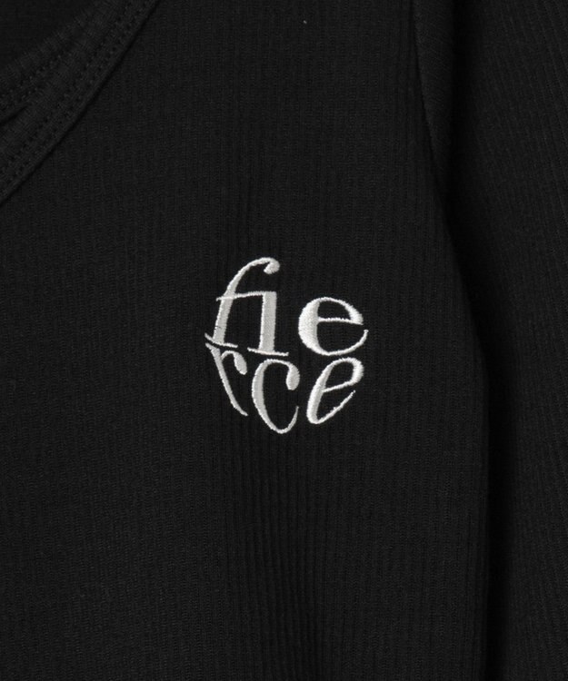 WEGO 【2点SET】ワンポイント刺繍キャミセットカーデ ブラック