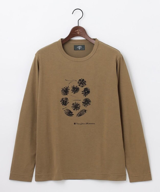 JOSEPH ABBOUD MOUNTAIN 【テーム・ヤルビー コラボ・サスティナブル】ビオグレース天竺 Tシャツ キャメル系