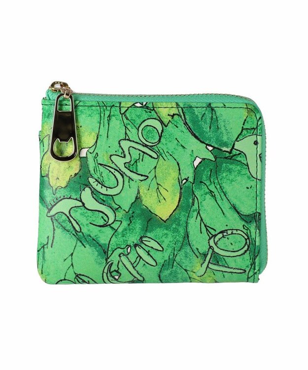 tsumori chisato CARRY 葉っぱ Lファスナー2つ折り財布 グリーン