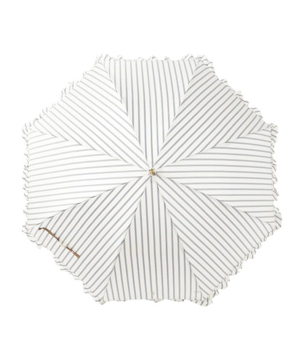 MOONBAT POLO RALPH LAUREN（ポロ ラルフローレン） 長傘 ストライプ×フリル ネイビーブルー