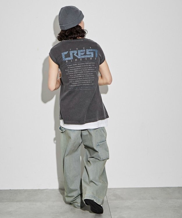 WEGO 【ユニセックス着用アイテム/手洗い可】ピグメントグラフィックノースリーブ 柄3