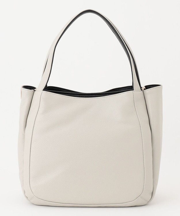 Y'SACCS シュリンクレザートート Mサイズ アイボリー