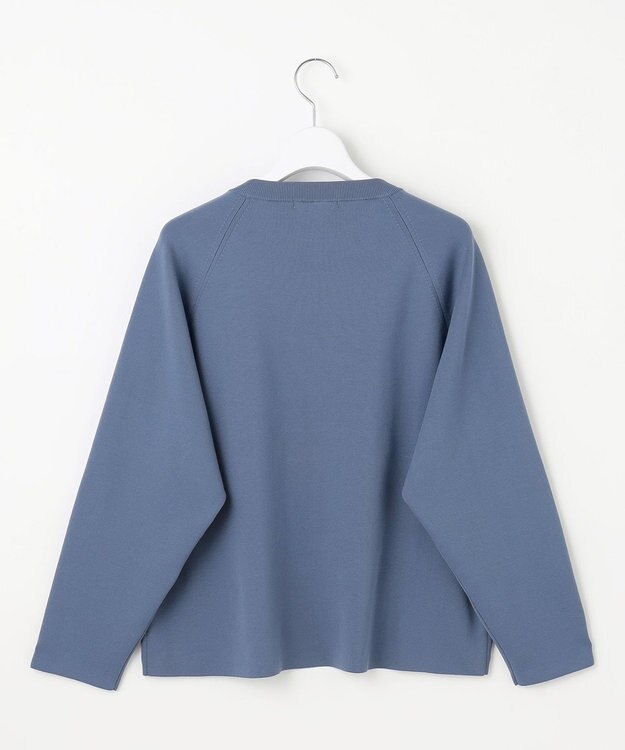 自由区 S 【洗える】パールディティールプルオーバー ニット ブルー