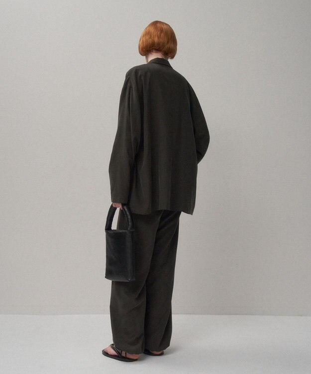ATON SILK SUEDE | シャツジャケット CHARCOAL GRAY