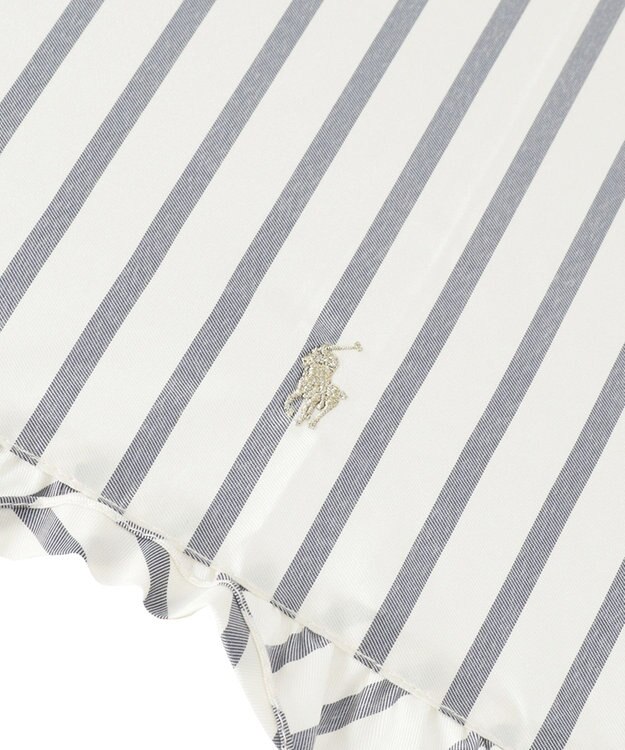 MOONBAT POLO RALPH LAUREN（ポロ ラルフローレン） 長傘 ストライプ×フリル ネイビーブルー