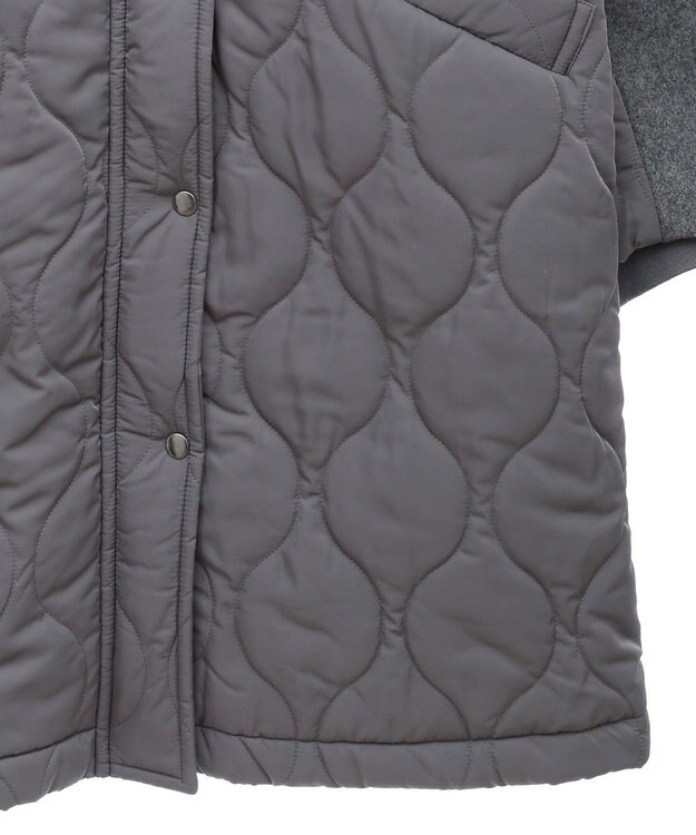 CRAFT STANDARD BOUTIQUE キルト切替フードコート Gray