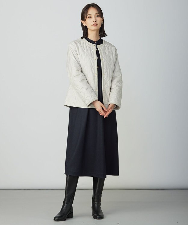 J.PRESS LADIES S 【WEB限定カラーあり】コンパクトタフタキルティング ブルゾン アイボリー系