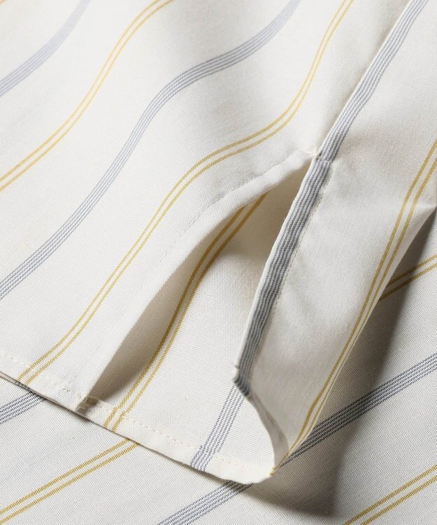 Paul Smith ストライプギャザースリーブ ブラウス アイボリー