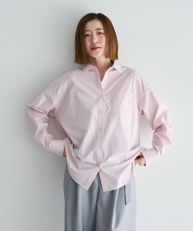 YECCA VECCA イージーケアオーバーシャツ Pink