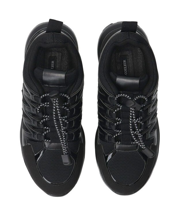 Bridget Birkin 【PARADIS COULEUR】異素材コンビワントーンスニーカー ブラックコンビ