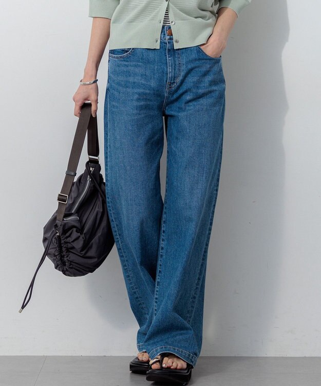 23区 S 【滝沢眞規子さん着用/VERY・Oggi掲載】23区DENIM ストレッチ ワイドパンツ スカイブルー系