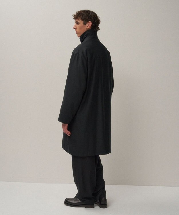 ATON NIDOM SILK | シルクパッドバルマカーンコート - UNISEX BLACK